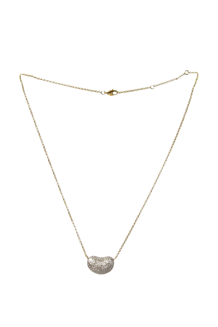 THE WOODS FINE JEWELRY PAVE BEAN NECKLACE