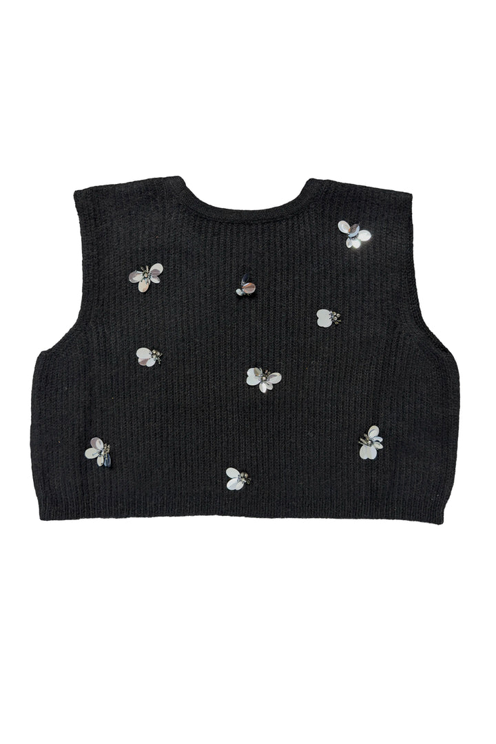 THE GREAT Embellished Sweater Vest