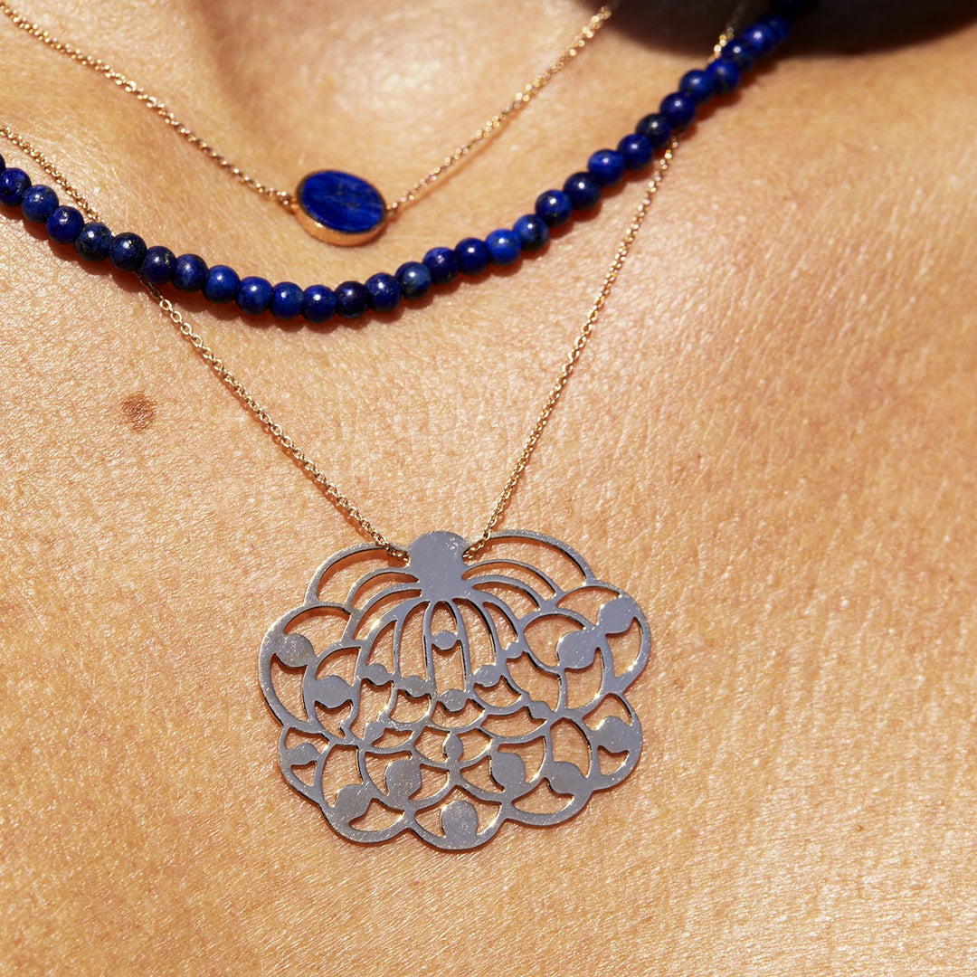 Ginette NY Large Lotus Necklace