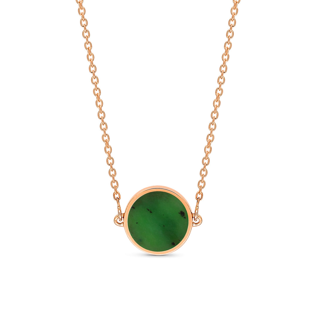 Ginette NY Mini Jade Disc Necklace