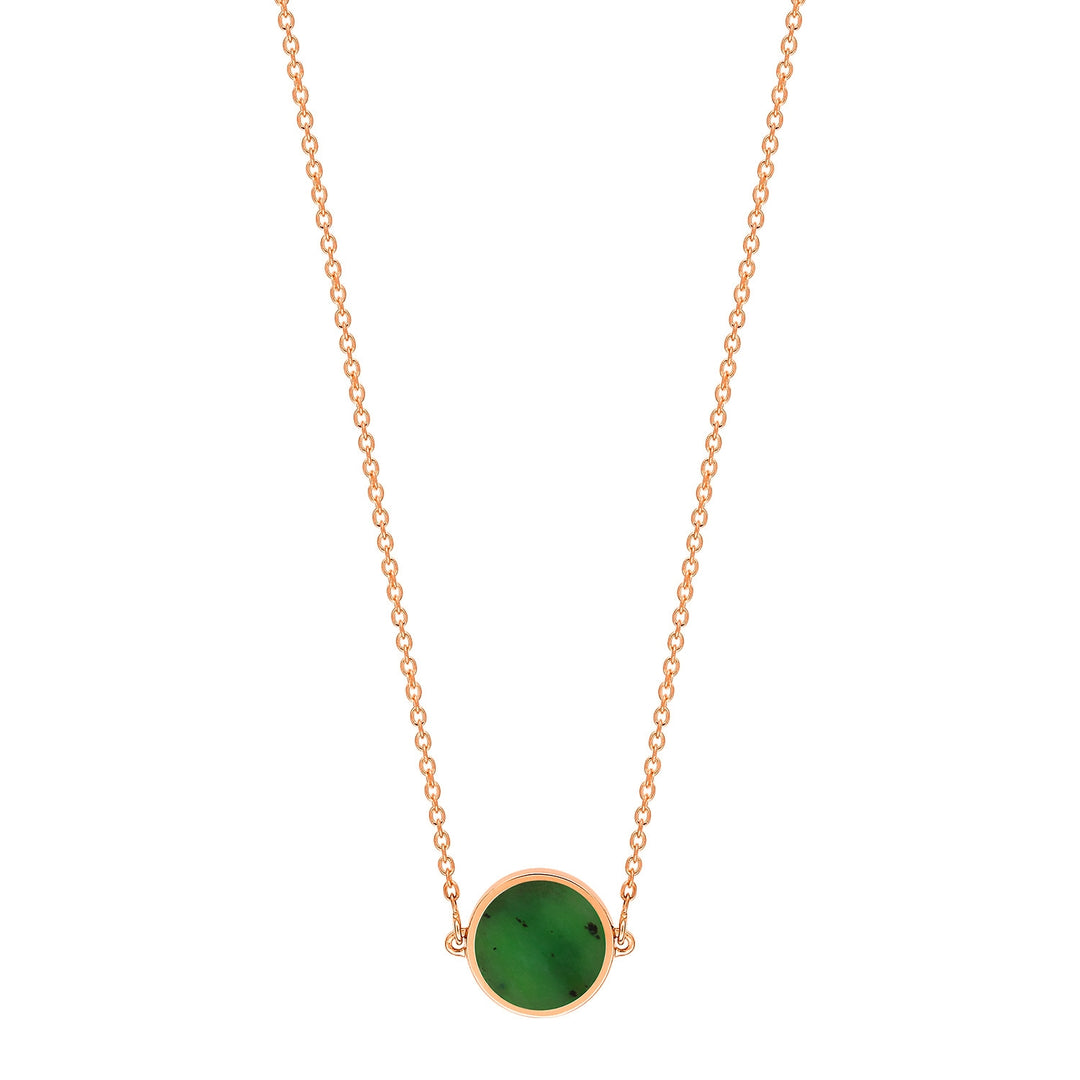Ginette NY Mini Jade Disc Necklace