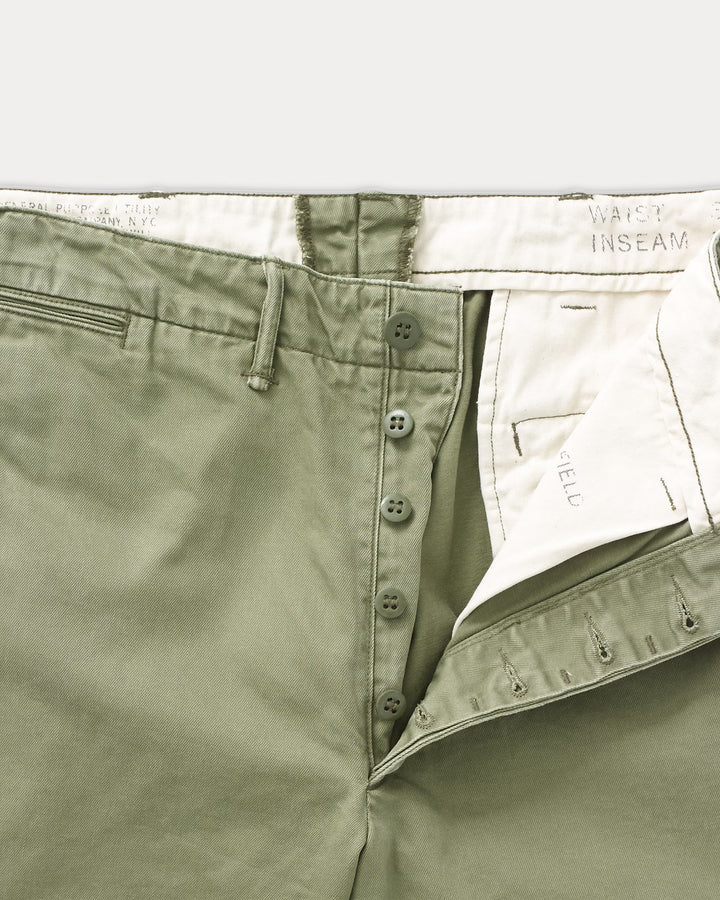RRL OFFICER'S CHINO IN OLIVE