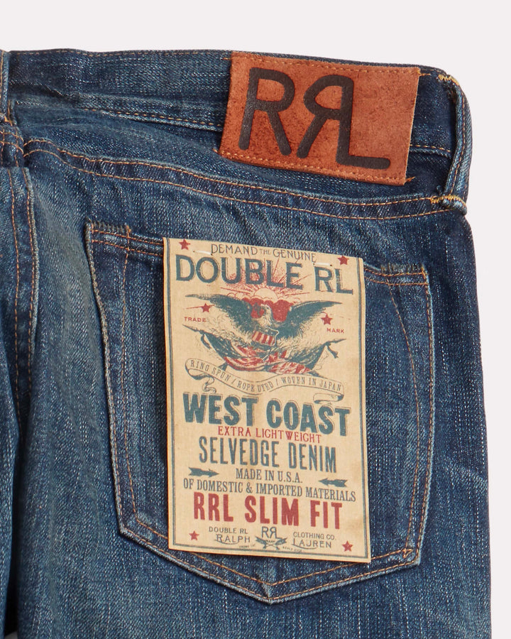 RRL SLIM FIT RIDGECREST SELVEDGE JEAN