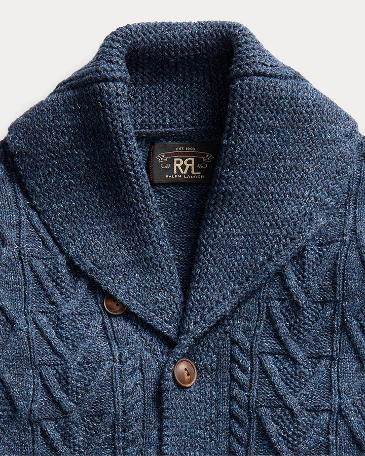 RRL ARAN-KNIT COTTON CARDIGAN