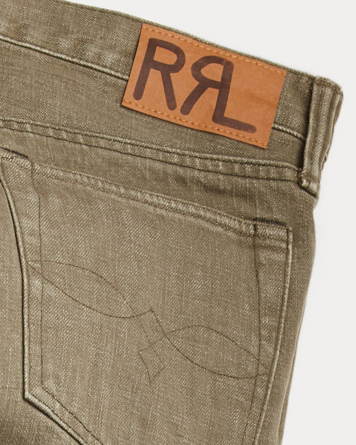 RRL SLIM FIT OLIVE JEAN