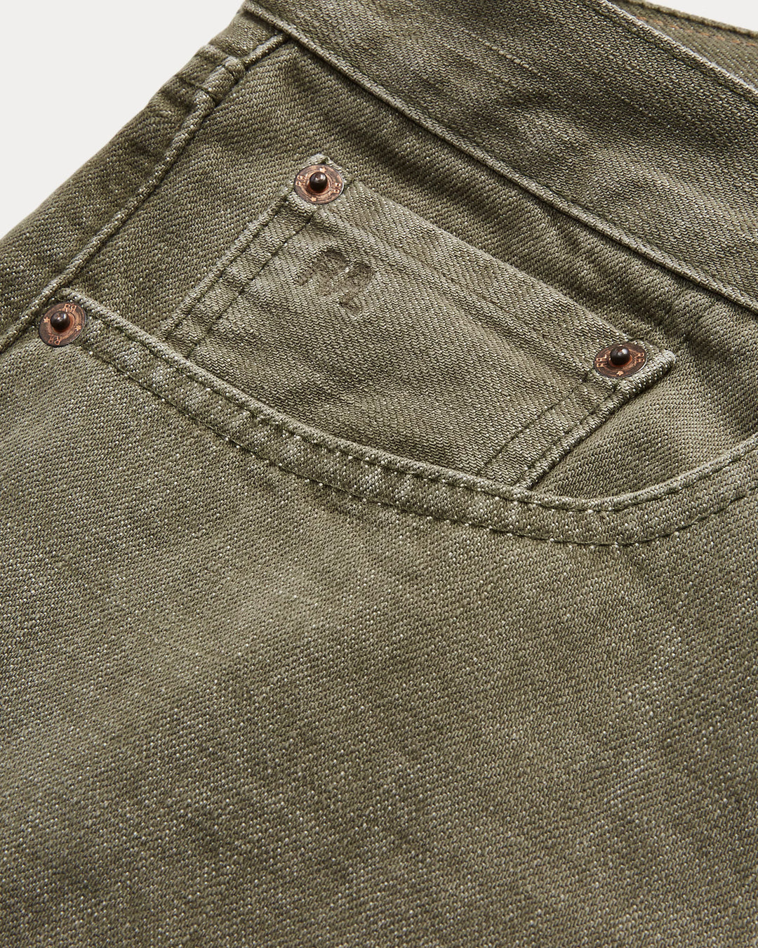 RRL SLIM FIT OLIVE JEAN