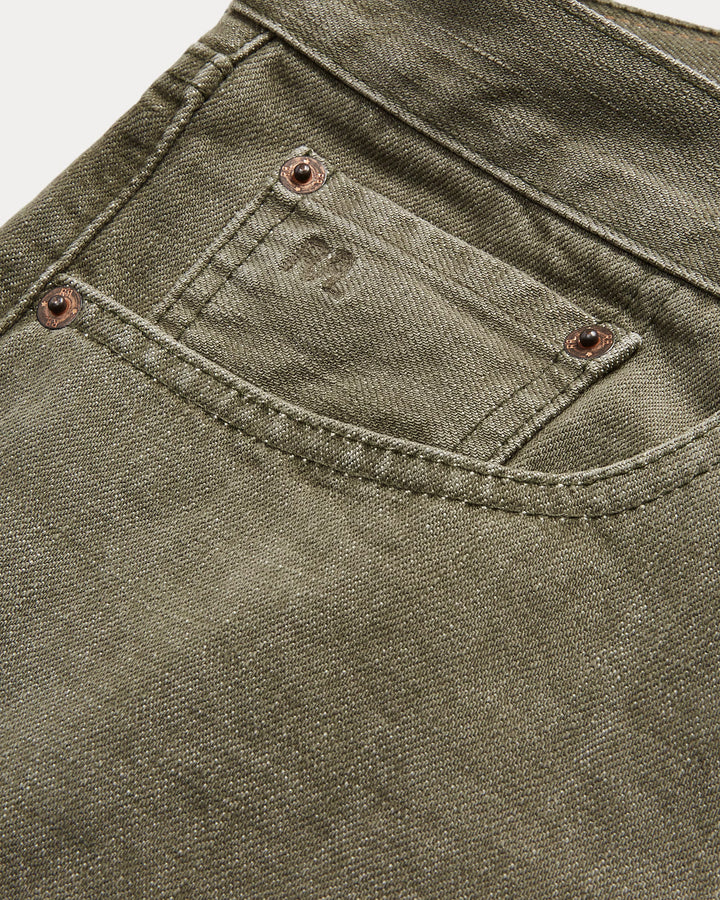 RRL SLIM FIT OLIVE JEAN