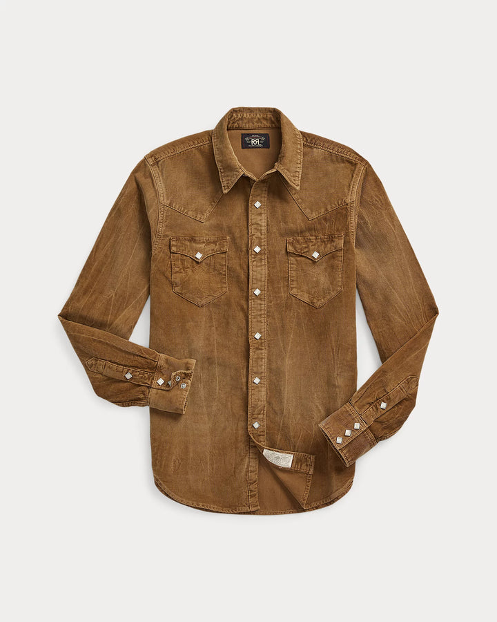 RRL SLIM FIT CORDUROY WESTERN SHIRT