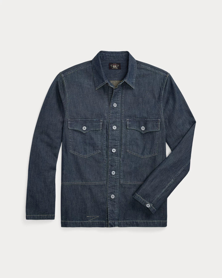 RRL INDIGO DENIM OVERSHIRT