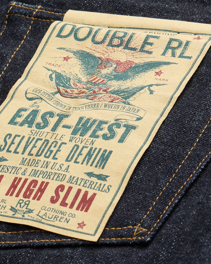 RRL HIGH SLIM EAST WEST SELVEDGE JEAN