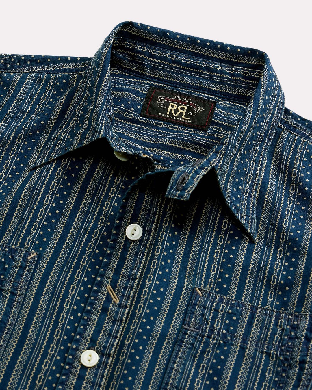 RRL INDIGO PRINT WORKSHIRT