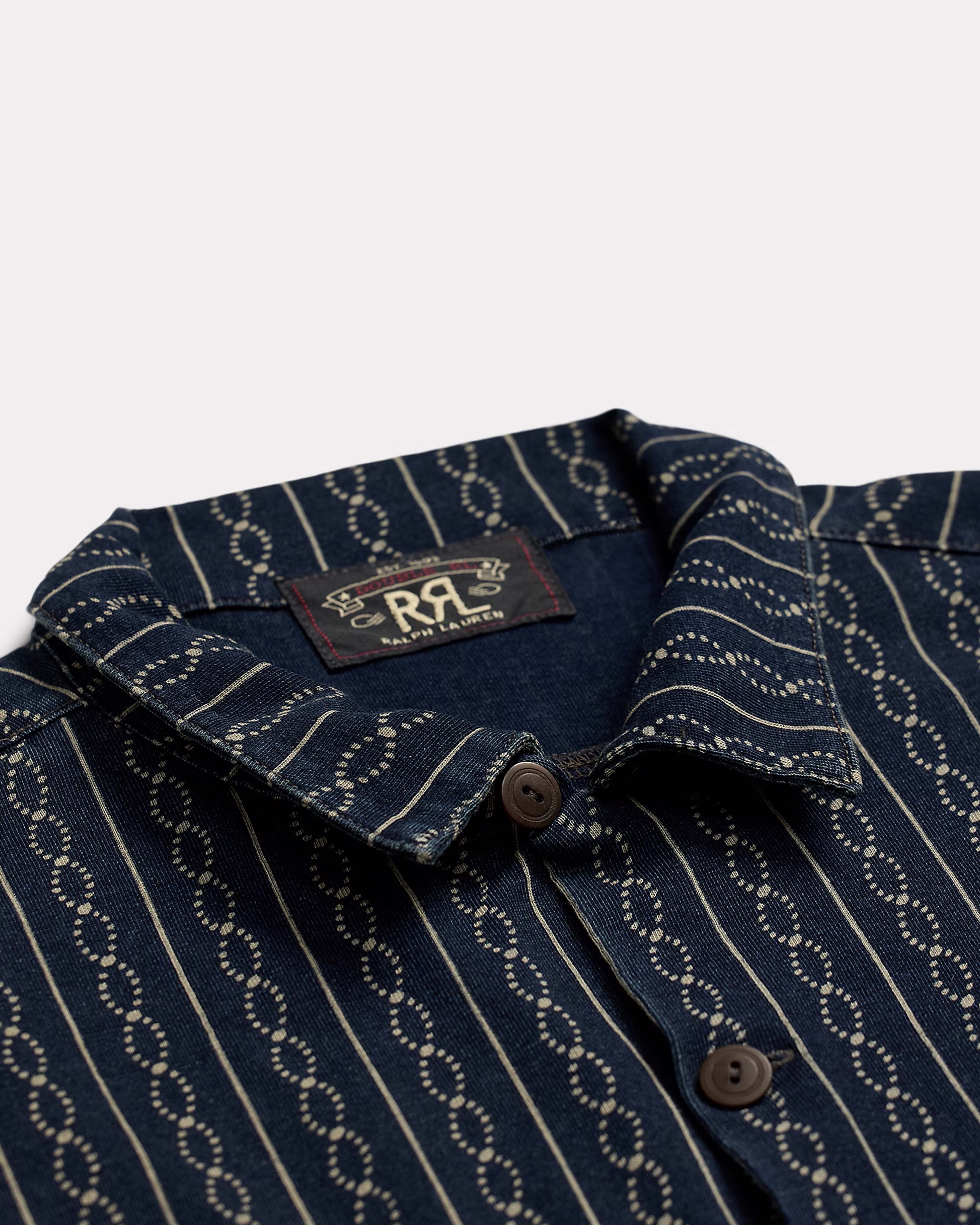RRL 23SS NATIVE PRINT JERSEY CAMP SHIRT