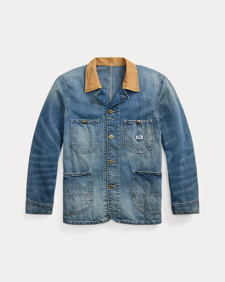 RRL デニムジャケット　ブランケット　L RRL CORDUROY-COLLAR INDIGO DENIM JACKET – Lawrence Covell