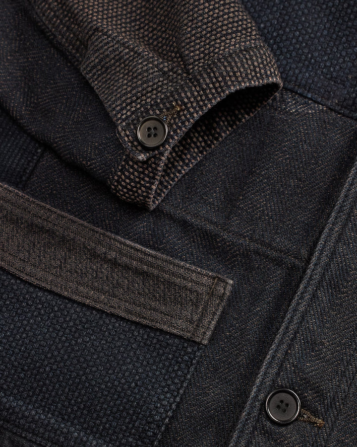 RRL INDIGO PATCHWORK JACKET