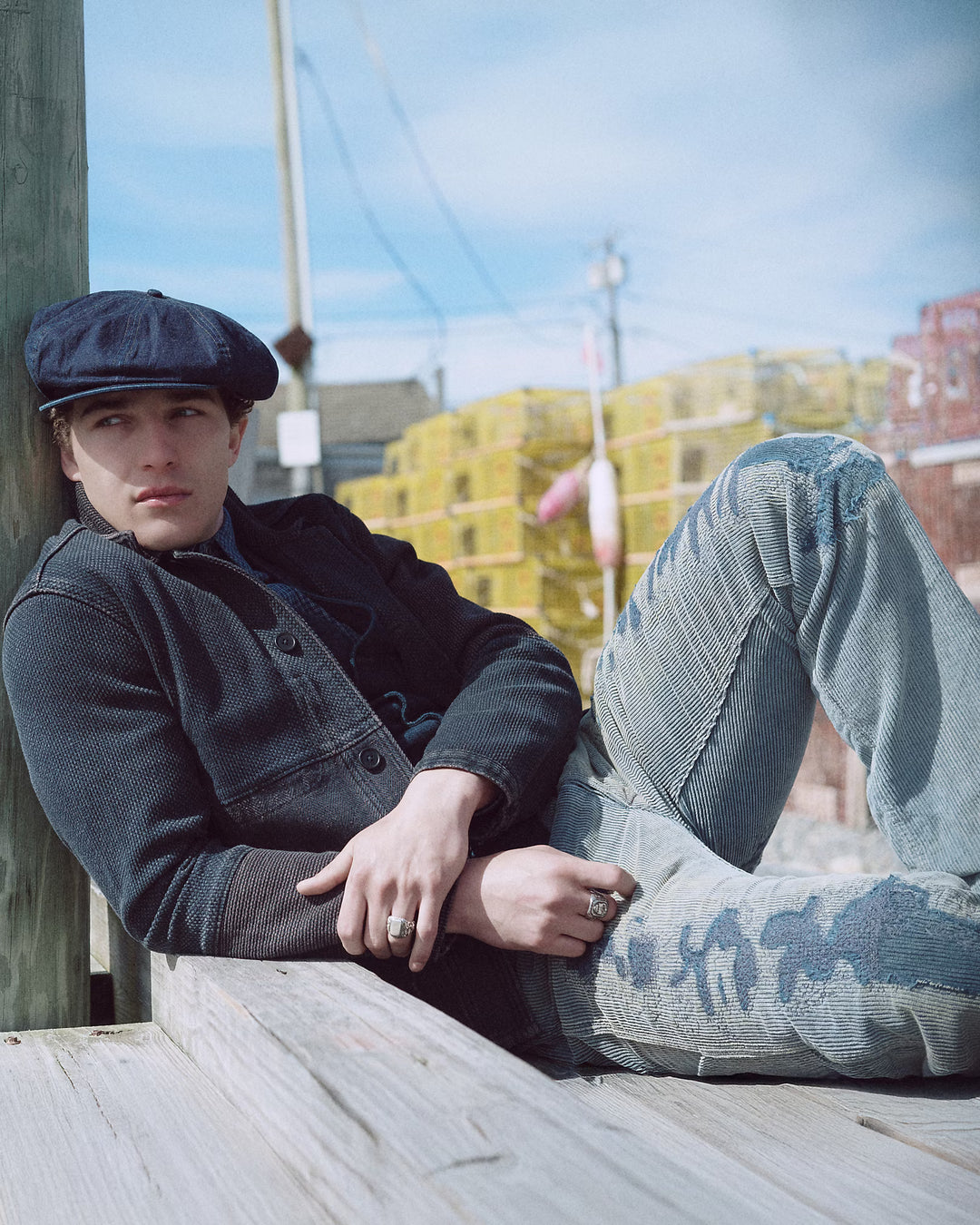 RRL INDIGO PATCHWORK JACKET