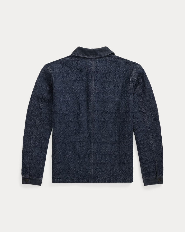 RRL DENIM JACQUARD OVERSHIRT