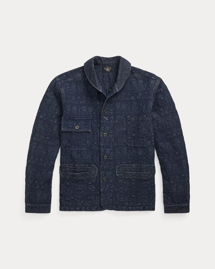 RRL DENIM JACQUARD OVERSHIRT