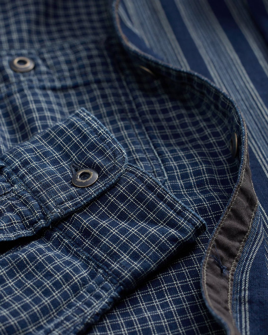 RRL INDIGO DOUBLE-FACED WORKSHIRT