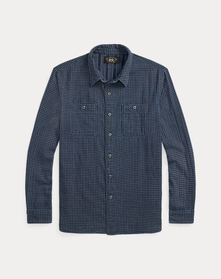 RRL INDIGO DOUBLE-FACED WORKSHIRT
