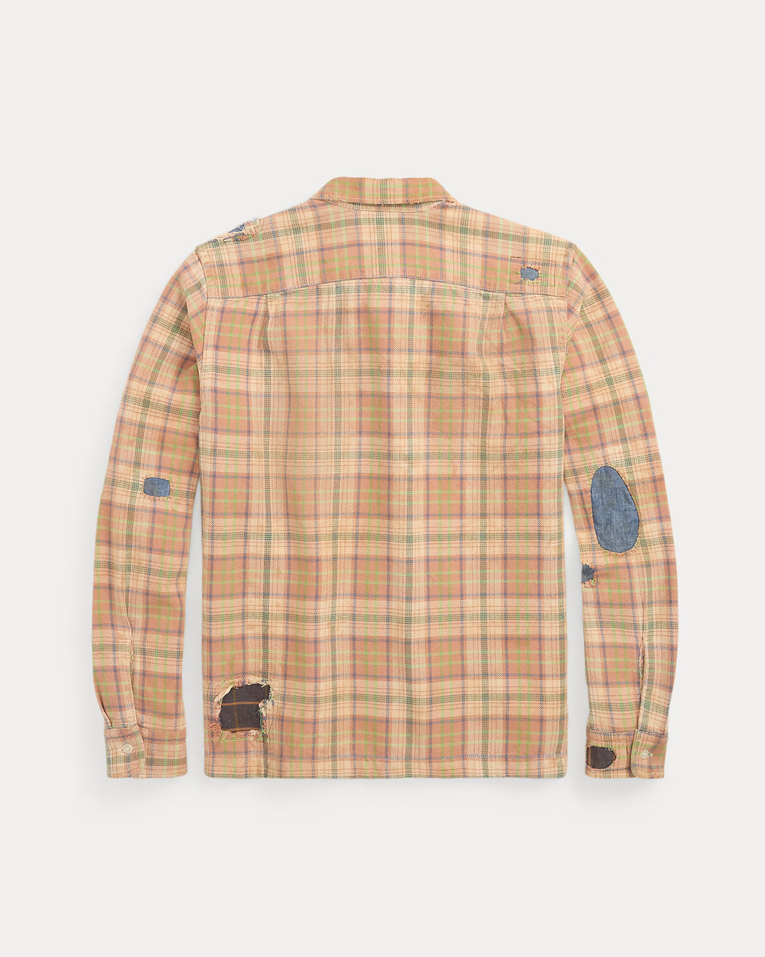 RRL REPAIRED PLAID CAMP SHIRT