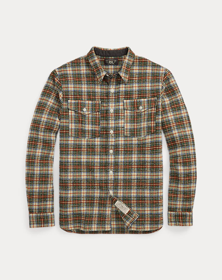 RRL WOLL-BLEND TWILL WORKSHIRT