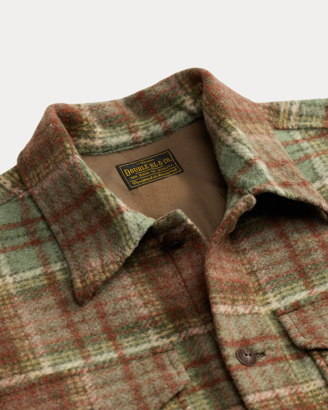 RRL PLAID WOOL BLEND WORKSHIRT