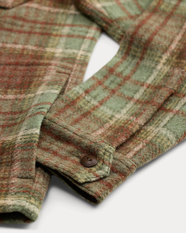 RRL PLAID WOOL BLEND WORKSHIRT