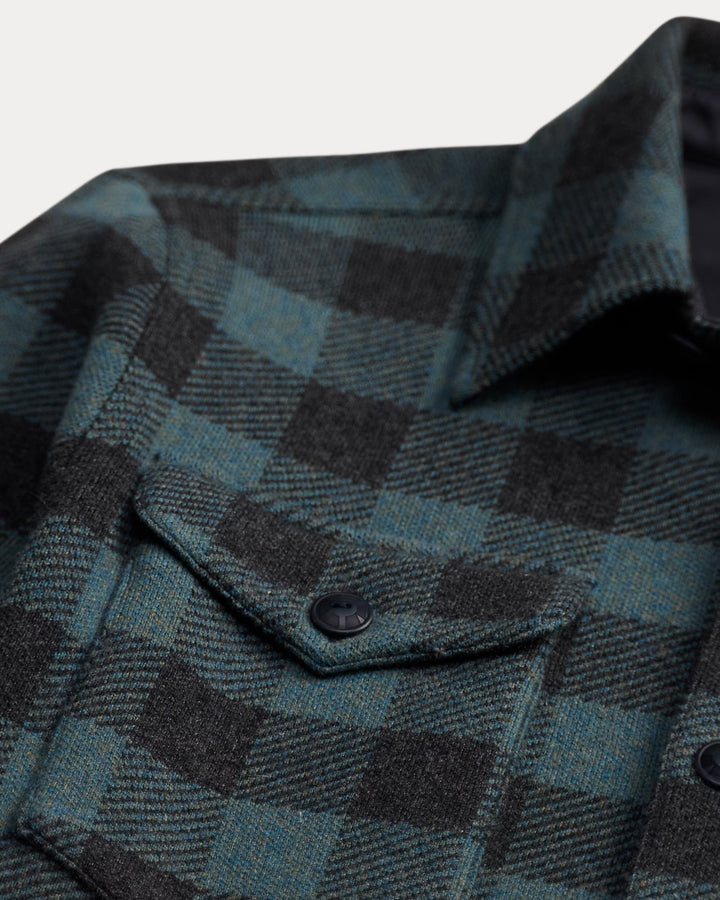 RRL PLAID WOOL-CASHMERE WORKSHIRT