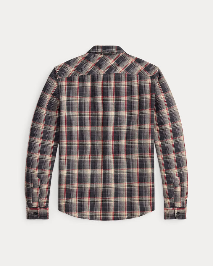 RRL PLAID TWILL WORKSHIRT