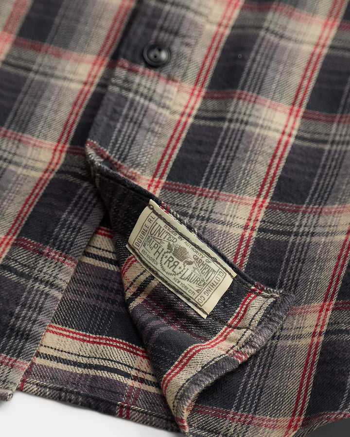 RRL PLAID TWILL WORKSHIRT