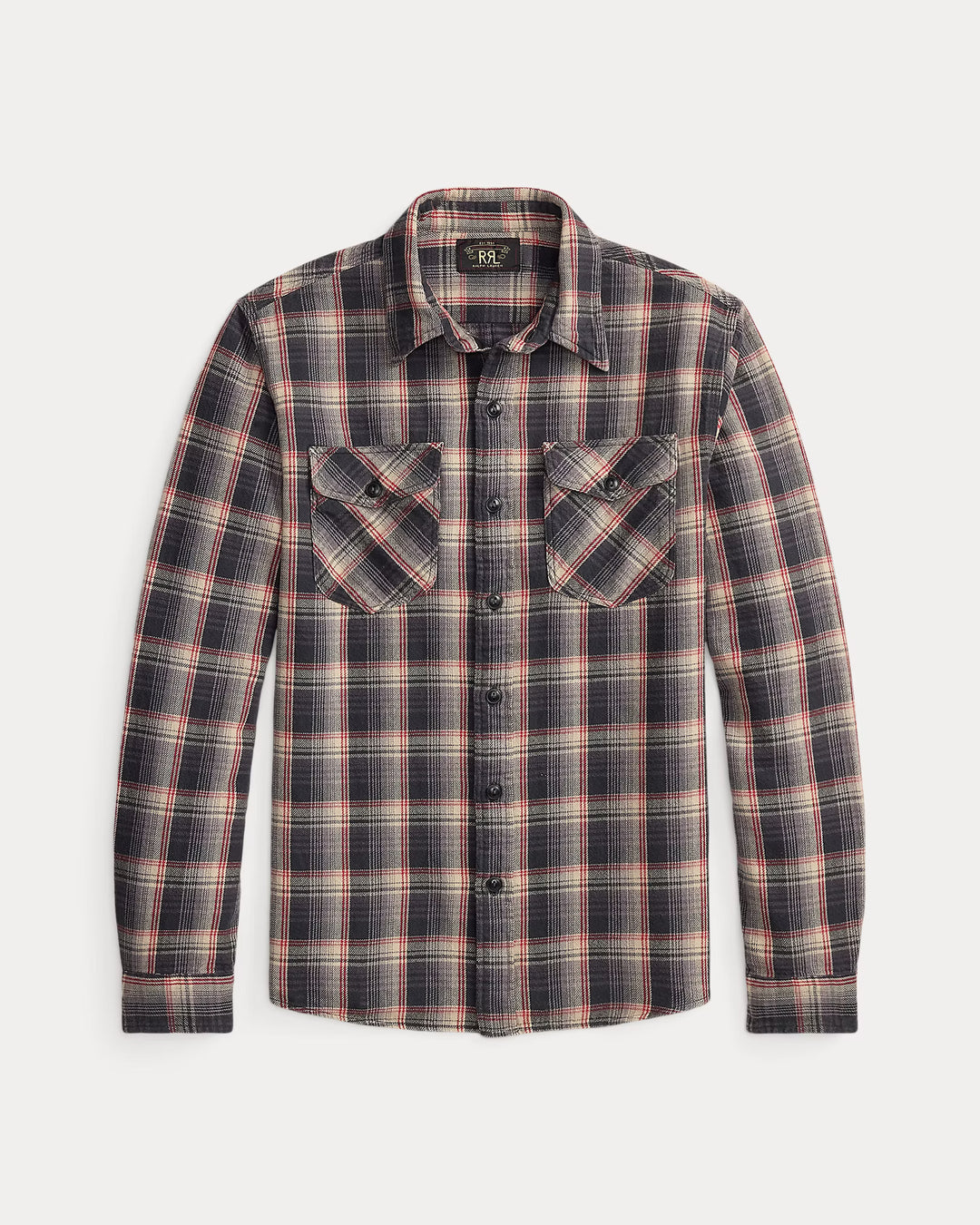 RRL PLAID TWILL WORKSHIRT