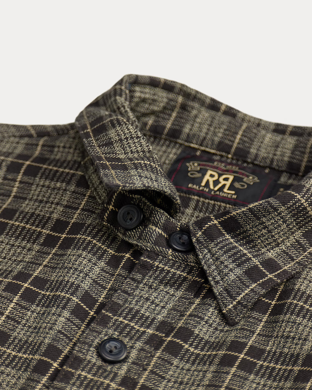 RRL PLAID TWILL WORKSHIRT