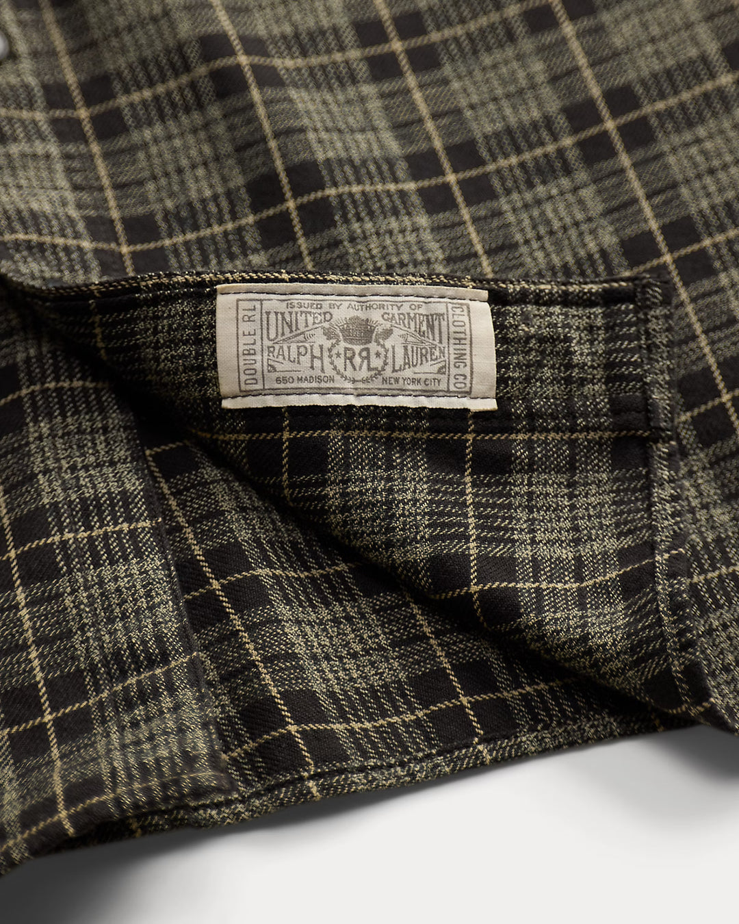 RRL PLAID TWILL WORKSHIRT