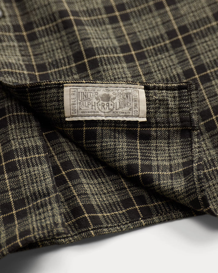 RRL PLAID TWILL WORKSHIRT