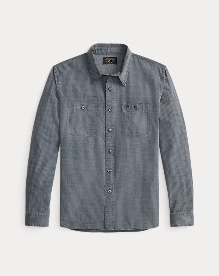 RRL CHECK PRINT WOVEN WORKSHIRT