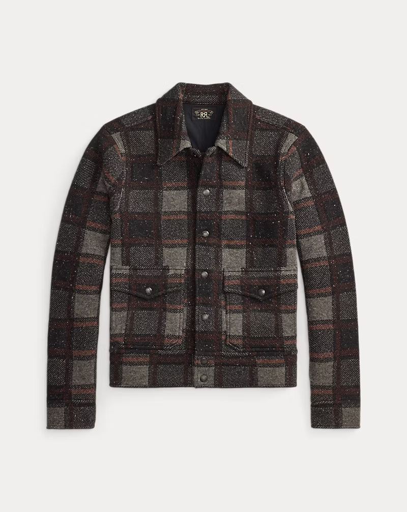 RRL Plaid Wool Cardigan, styled product image