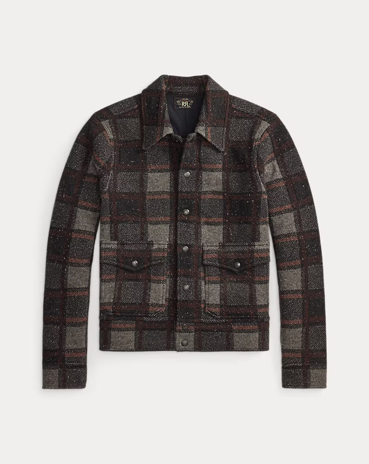 RRL Plaid Wool Cardigan, styled product image