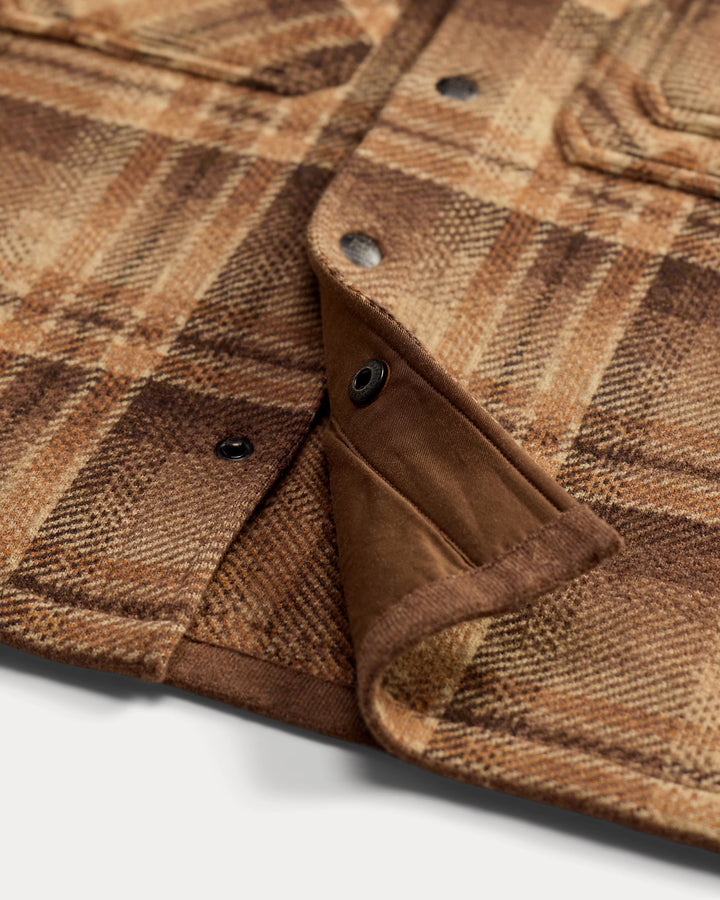 RRL PLAID WOOL WORKSHIRT SWEATER