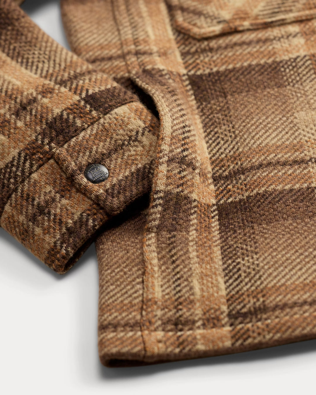 RRL PLAID WOOL WORKSHIRT SWEATER
