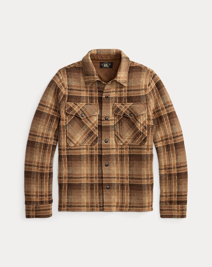 RRL PLAID WOOL WORKSHIRT SWEATER