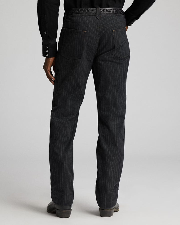 RRL PINSTRIPE DENIM OFFECER'S PANT