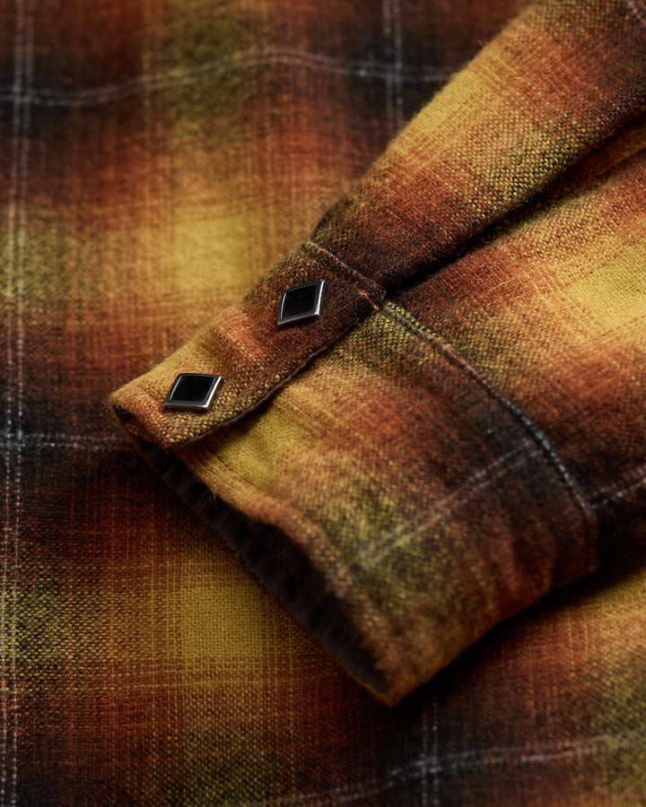 RRL PLAID WOOL BLEND CAMP SHIRT