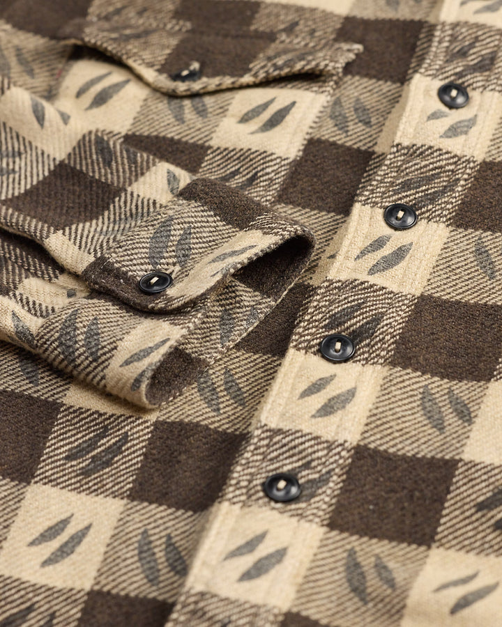 RRL Leaf-Print Checked Twill Workshirt, product image