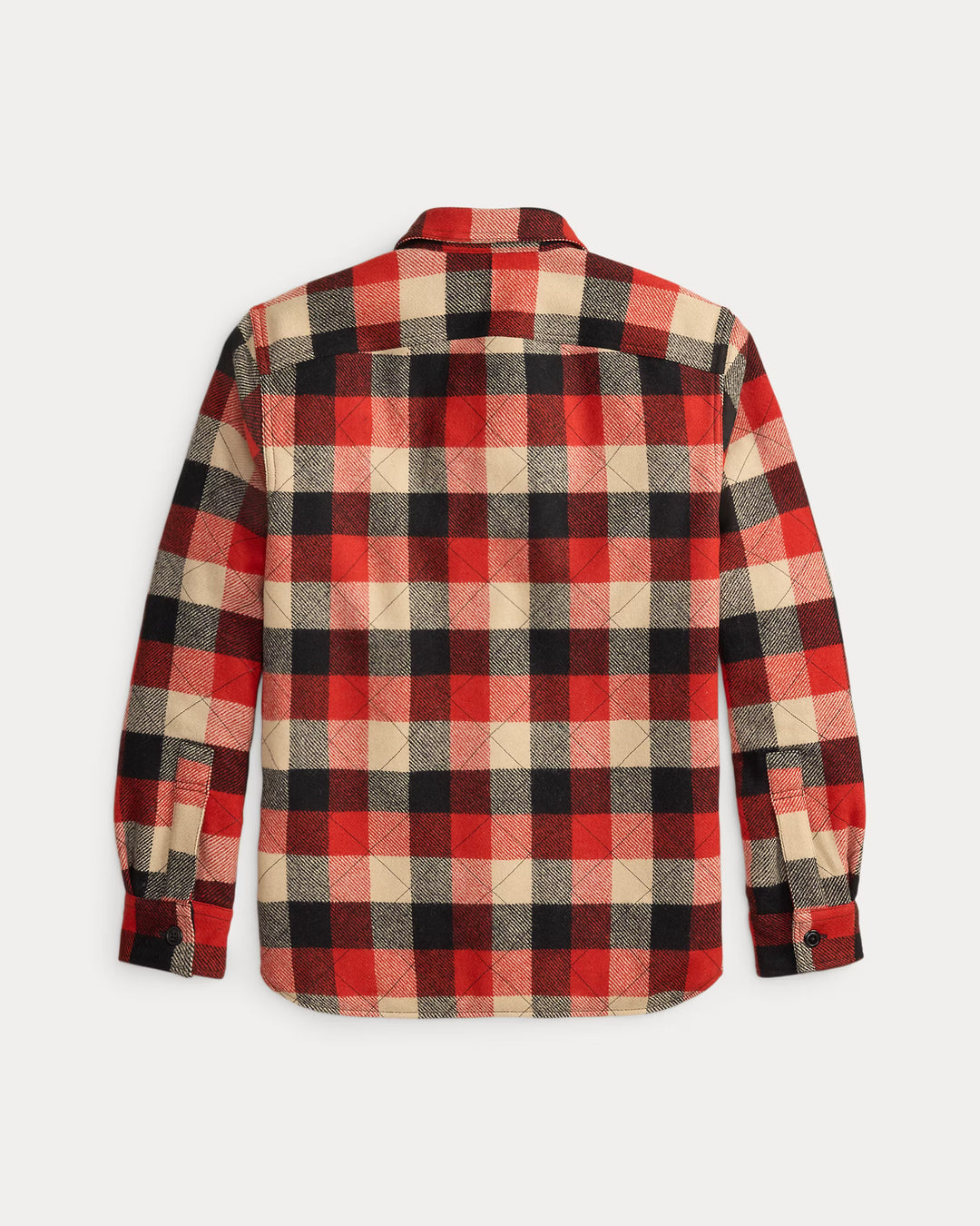 RRL QUILTED PLAID WOOL OVERSHIRT