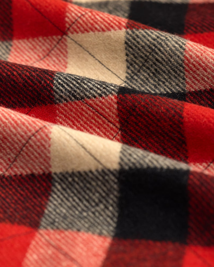 RRL QUILTED PLAID WOOL OVERSHIRT