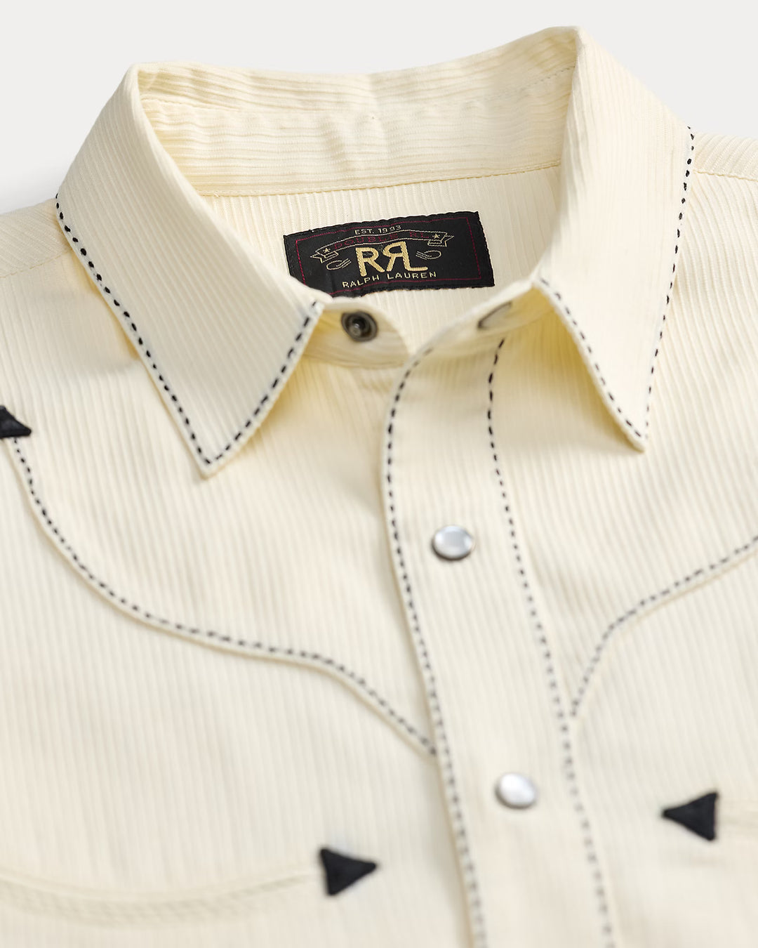 RRL SLIM FIT BEDFORD CORD WESTERN SHIRT