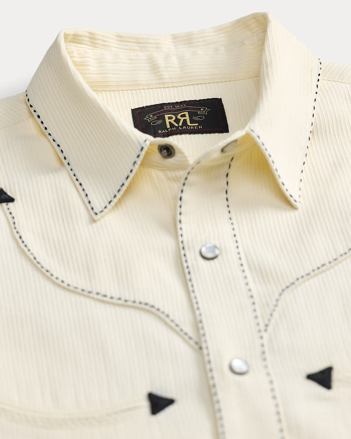 RRL SLIM FIT BEDFORD CORD WESTERN SHIRT