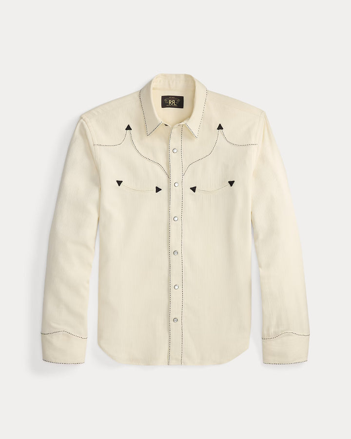 RRL SLIM FIT BEDFORD CORD WESTERN SHIRT