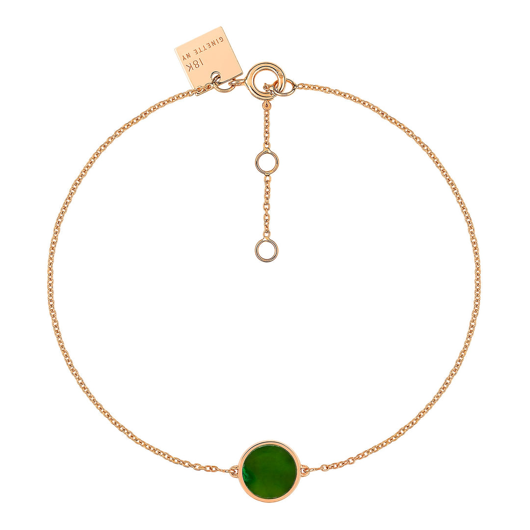 Ginette NY Mini Ever Jade Disc Bracelet