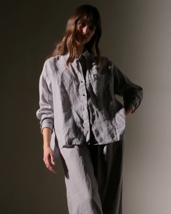 JAMES PERSE DYED LINEN SHIRT